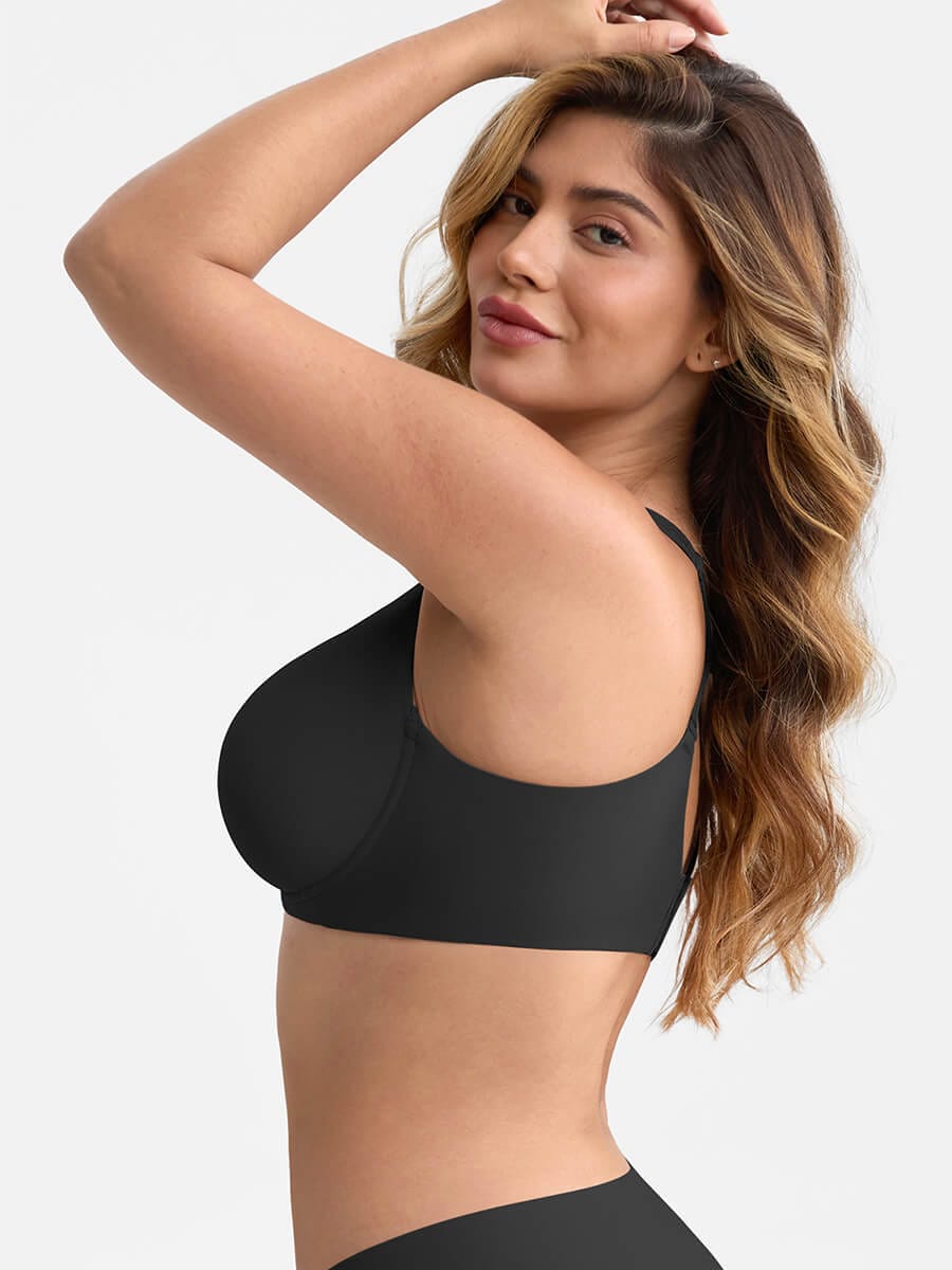 Wholesale Unlined Full Coverage Underwire Bra Side Boning Mesh Plunge Minimizer For Large Bust