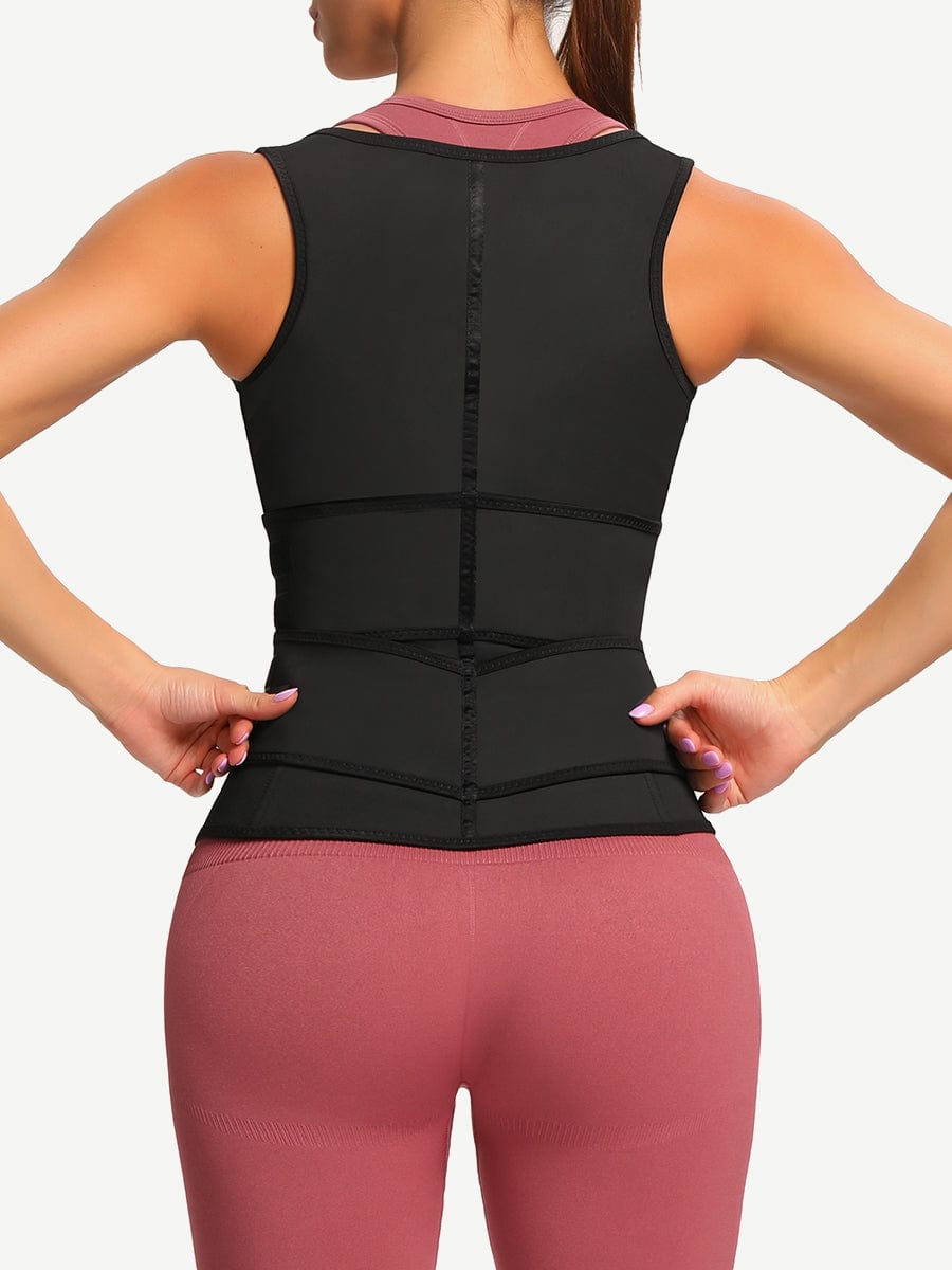 Wholesale Latex Vest Shaper Double Belts With Zipper High-Compression