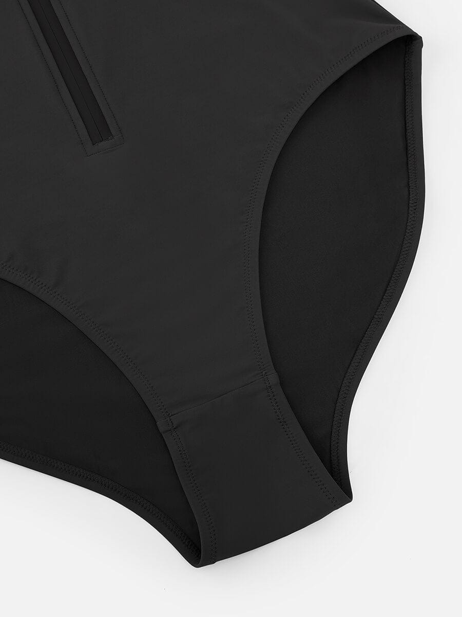Tummy Control One Piece Swimsuit – Zip Front Shaping Swimwear