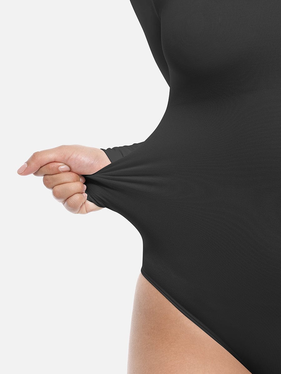 Long Sleeve Corset Shapewear Bodysuit – Seamless Tummy Control