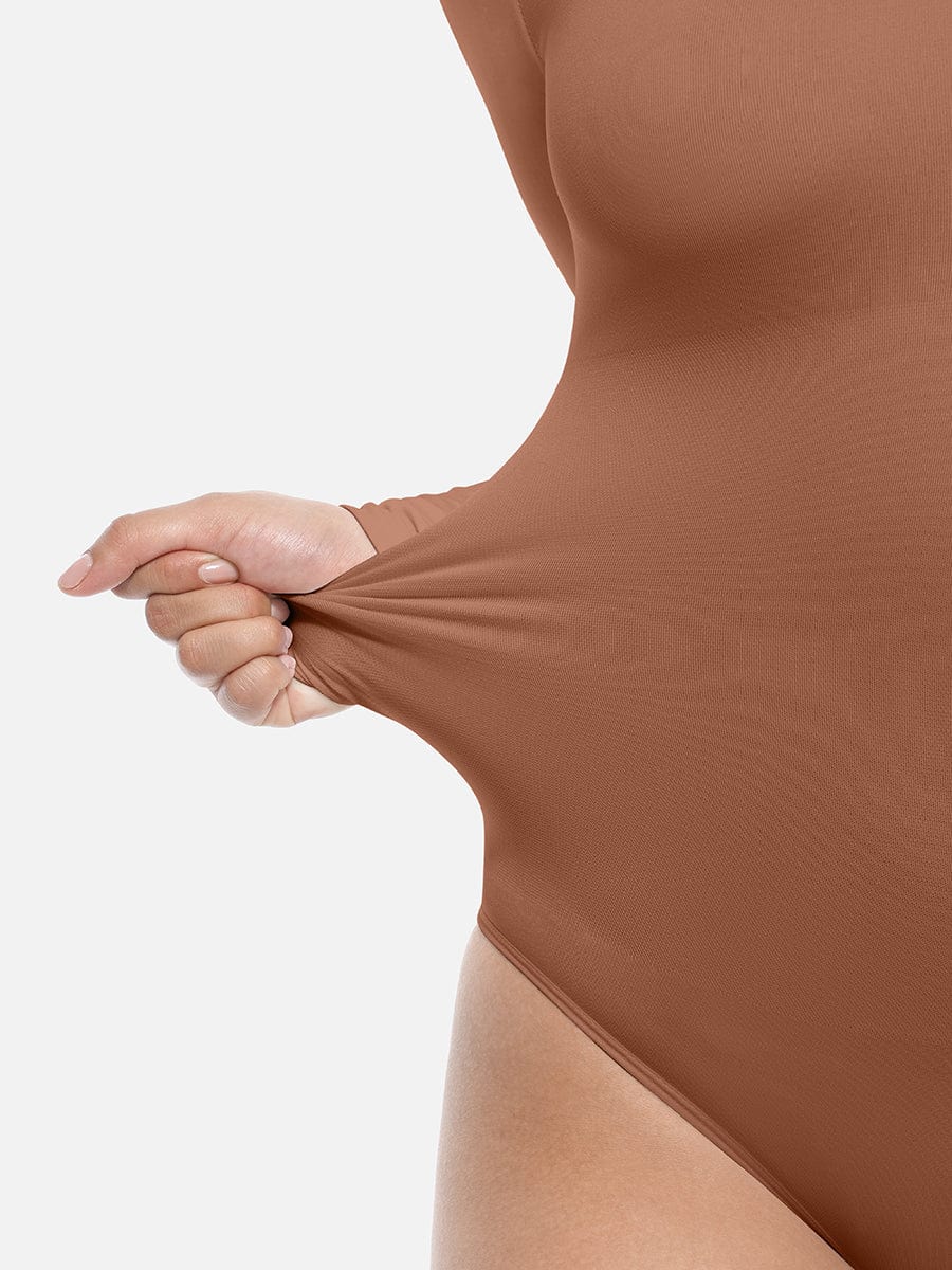 Long Sleeve Corset Shapewear Bodysuit – Seamless Tummy Control