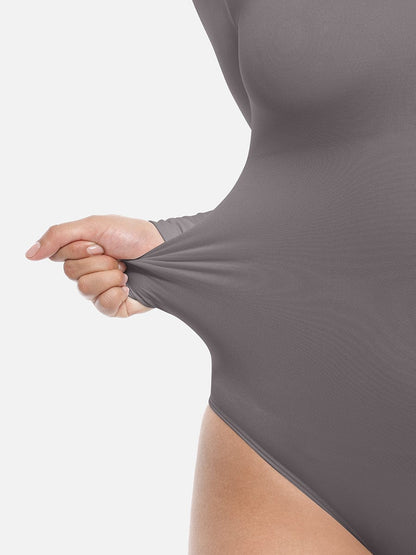 Long Sleeve Corset Shapewear Bodysuit – Seamless Tummy Control