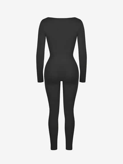 Wholesale Seamless Deep V Tummy Control Waist Cinching Catsuit