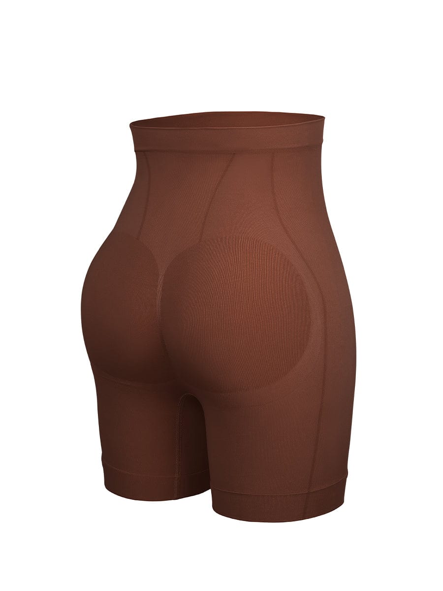 Seamless Mid-Waist Tummy Control Butt Lifter Boyshorts