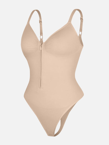 Seamless Plunge Chest Support Bodysuit – Clips Inside Shapewear