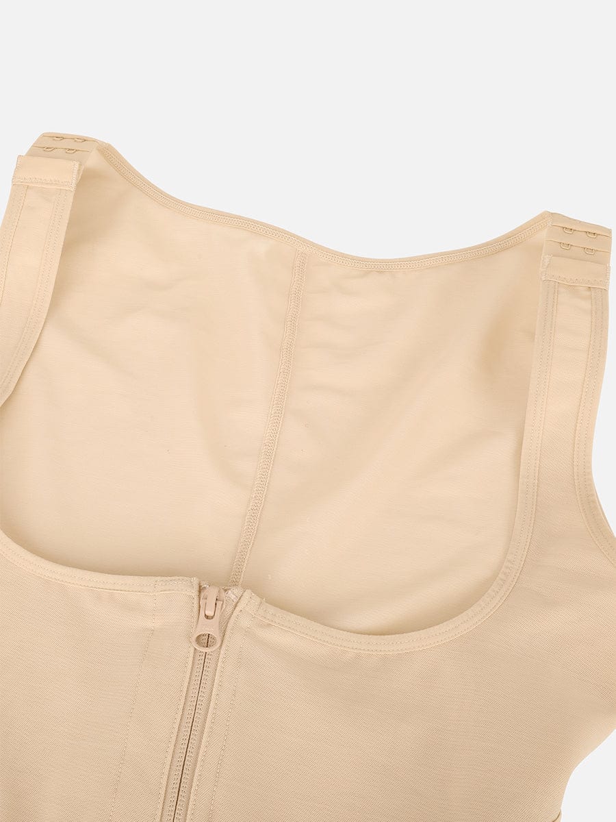 Post-Surgery Full Body Faja – U-Shaped Chest Support Peach Butt Shaper