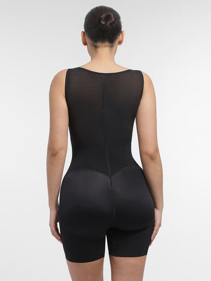 Post-Surgery Full Body Faja – U-Shaped Chest Support Peach Butt Shaper