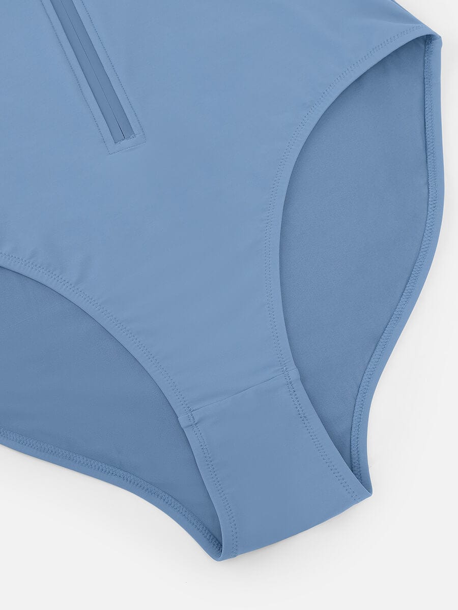 Tummy Control One Piece Swimsuit – Zip Front Shaping Swimwear