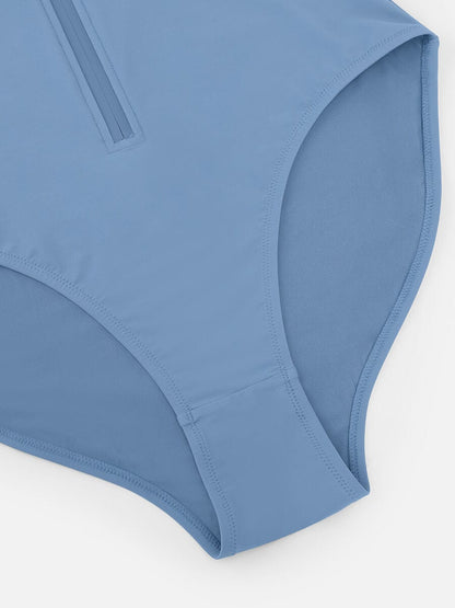 Tummy Control One Piece Swimsuit – Zip Front Shaping Swimwear