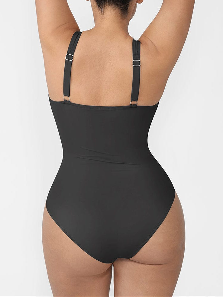 Tummy Control One Piece Swimsuit – Zip Front Shaping Swimwear