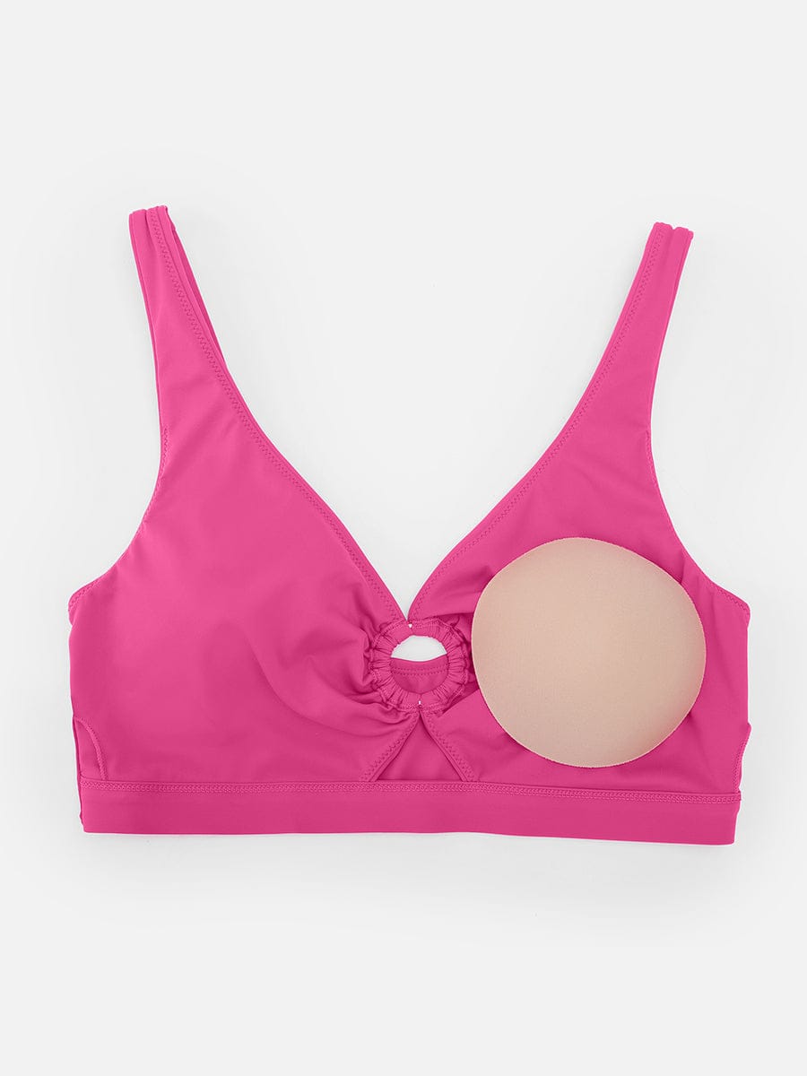 Deep V Drawstring One Piece Swimsuit – Tummy Control with Removable Pads