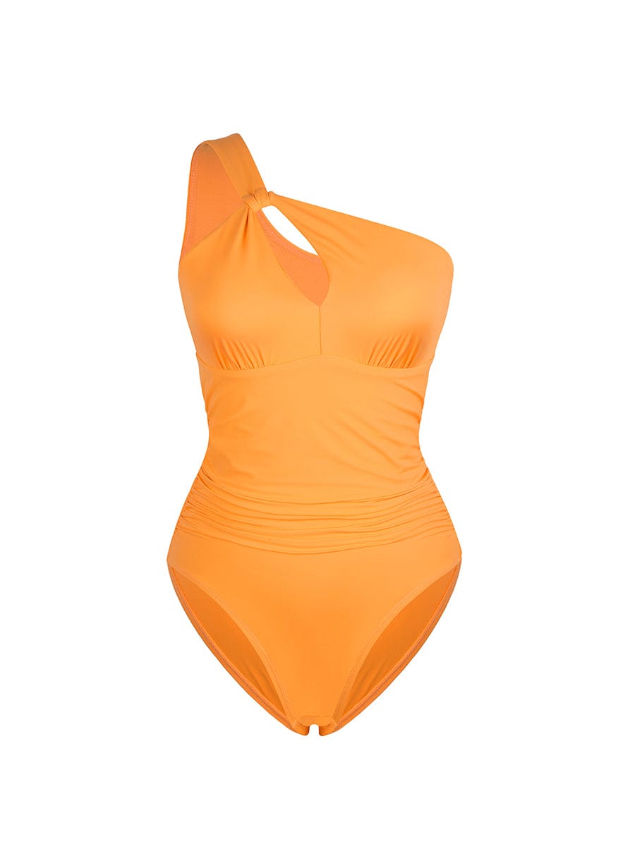 One Shoulder One Piece Swimsuit – Ruched Bust Support Swimwear