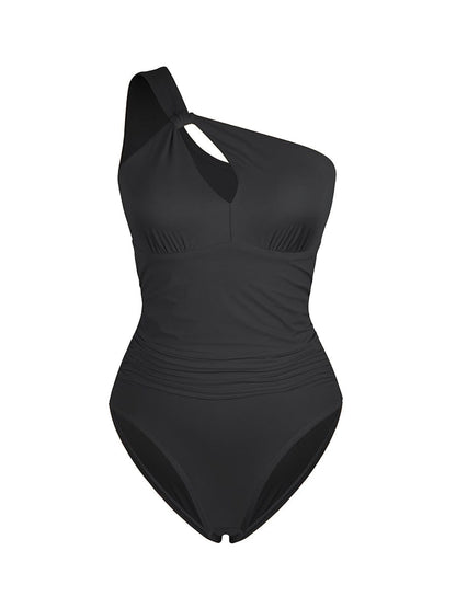 One Shoulder One Piece Swimsuit – Ruched Bust Support Swimwear