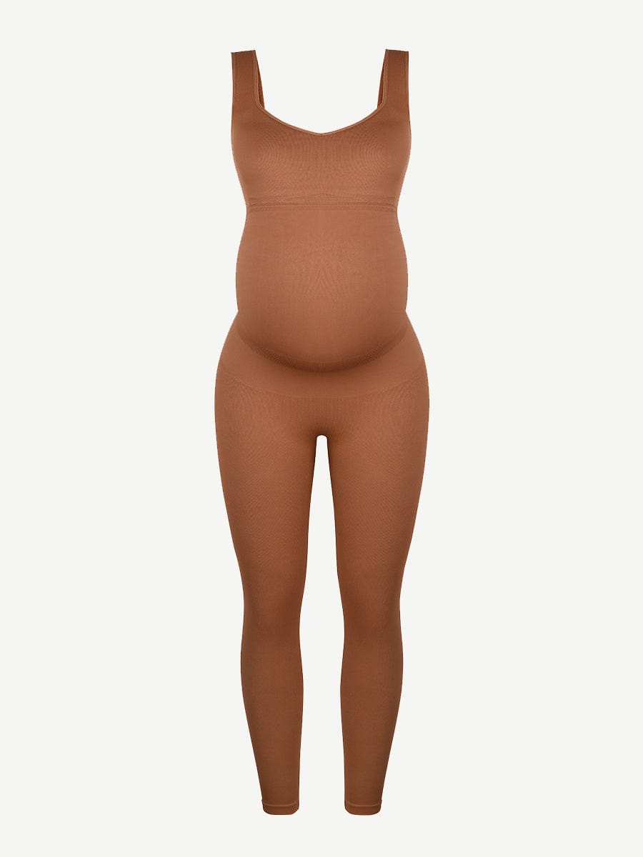 Wholesale Seamless Eco-friendly🌿 Back Lifting Abdominal Supports Maternity Catsuit Jumpsuit