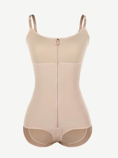 Wholesale Large Size Postoperative Full Body Shaper Front Zipper Smooth Abdomen