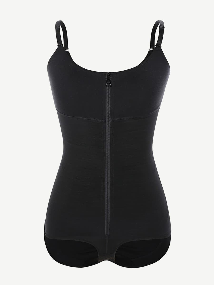 Wholesale Large Size Postoperative Full Body Shaper Front Zipper Smooth Abdomen