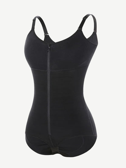 Wholesale Large Size Postoperative Full Body Shaper Front Zipper Smooth Abdomen