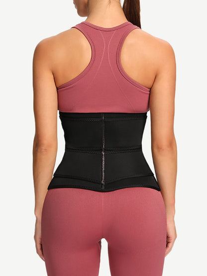 Wholesale Athletic Waist Trainer Black Big Size Neoprene With Sticker Tummy Control